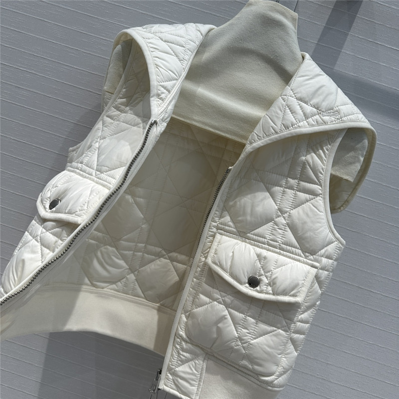 D10r rattan check quilted padded vest jacket replica clothes