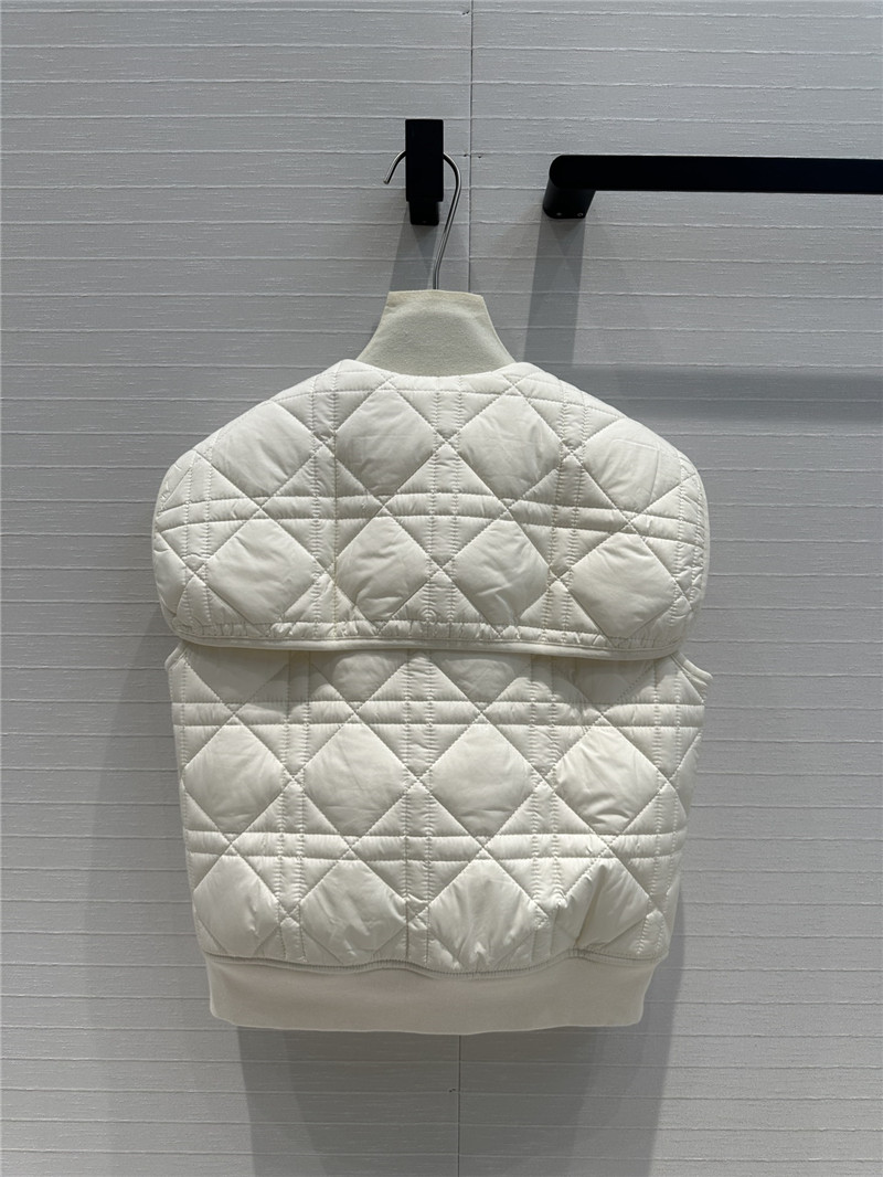 D10r rattan check quilted padded vest jacket replica clothes