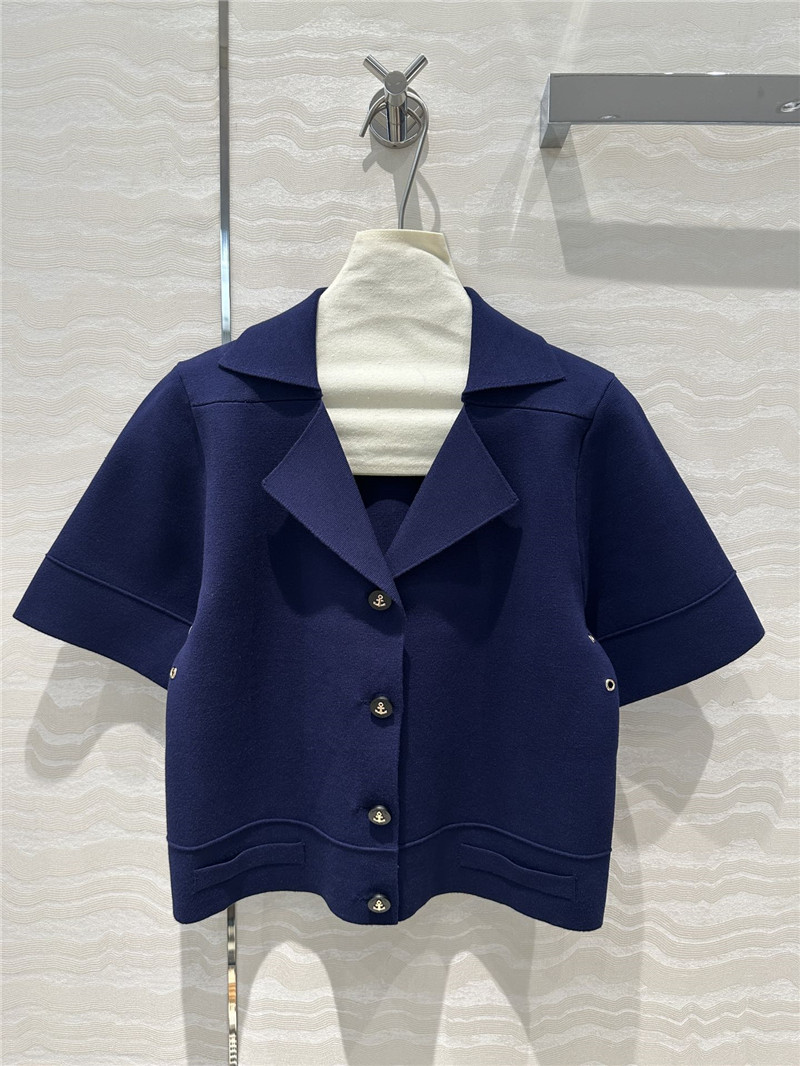 D10r navy style lapel small jacket replica d&g clothing