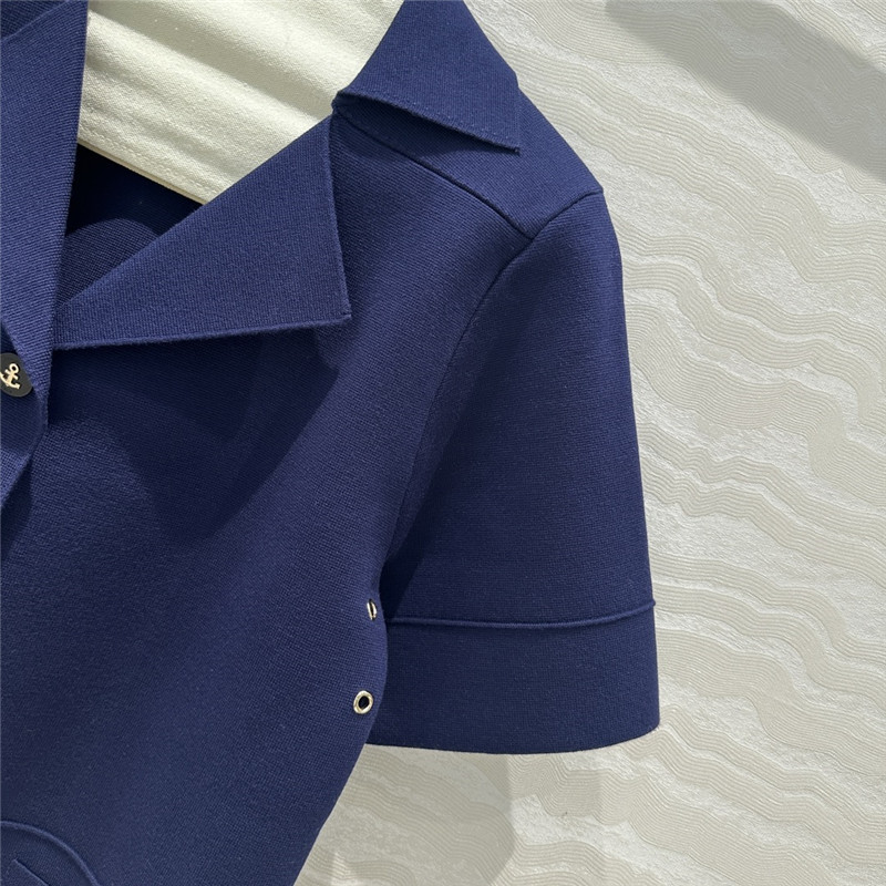 D10r navy style lapel small jacket replica d&g clothing