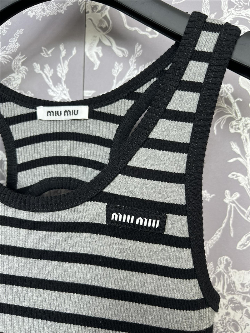 M1um1u letter striped stretch dress replica clothes
