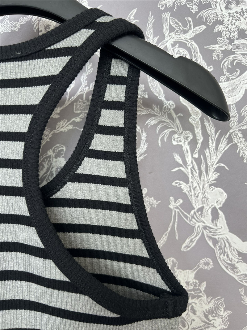 M1um1u letter stripe elastic suspenders back replica d&g clothing