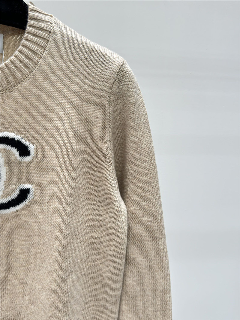 Ch**el double knitted round neck long sleeve replicas clothes