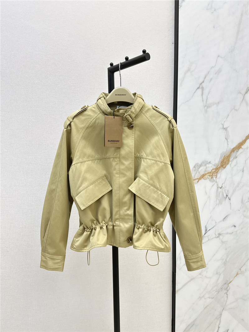 Bv*b*rry small stand collar waist design trench coat replicas clothes