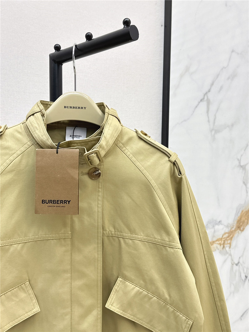 Bv*b*rry small stand collar waist design trench coat replicas clothes