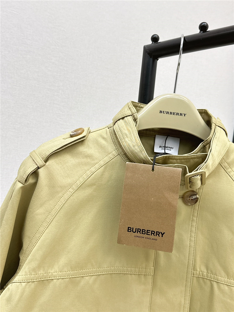 Bv*b*rry small stand collar waist design trench coat replicas clothes
