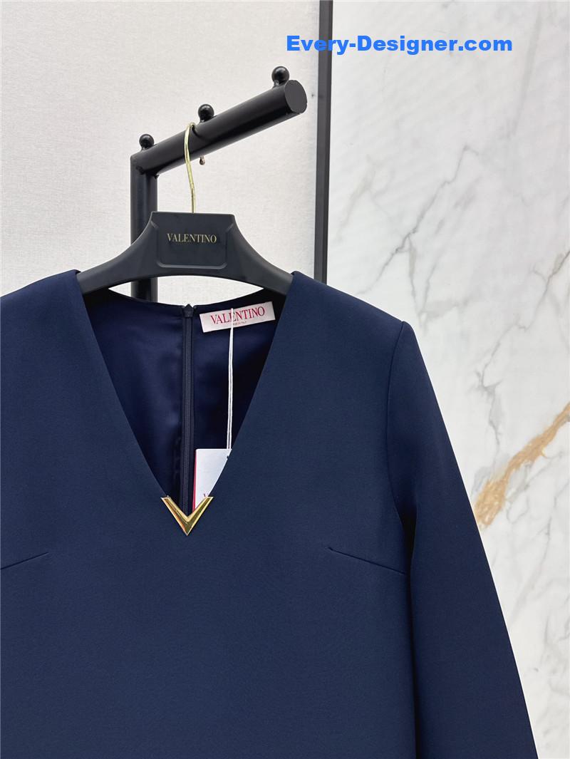 Va1e*ntin0 v button navy blue jumpsuit replica d&g clothing