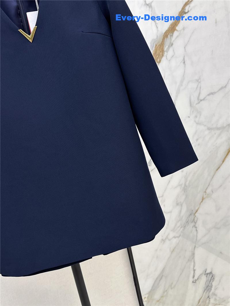 Va1e*ntin0 v button navy blue jumpsuit replica d&g clothing