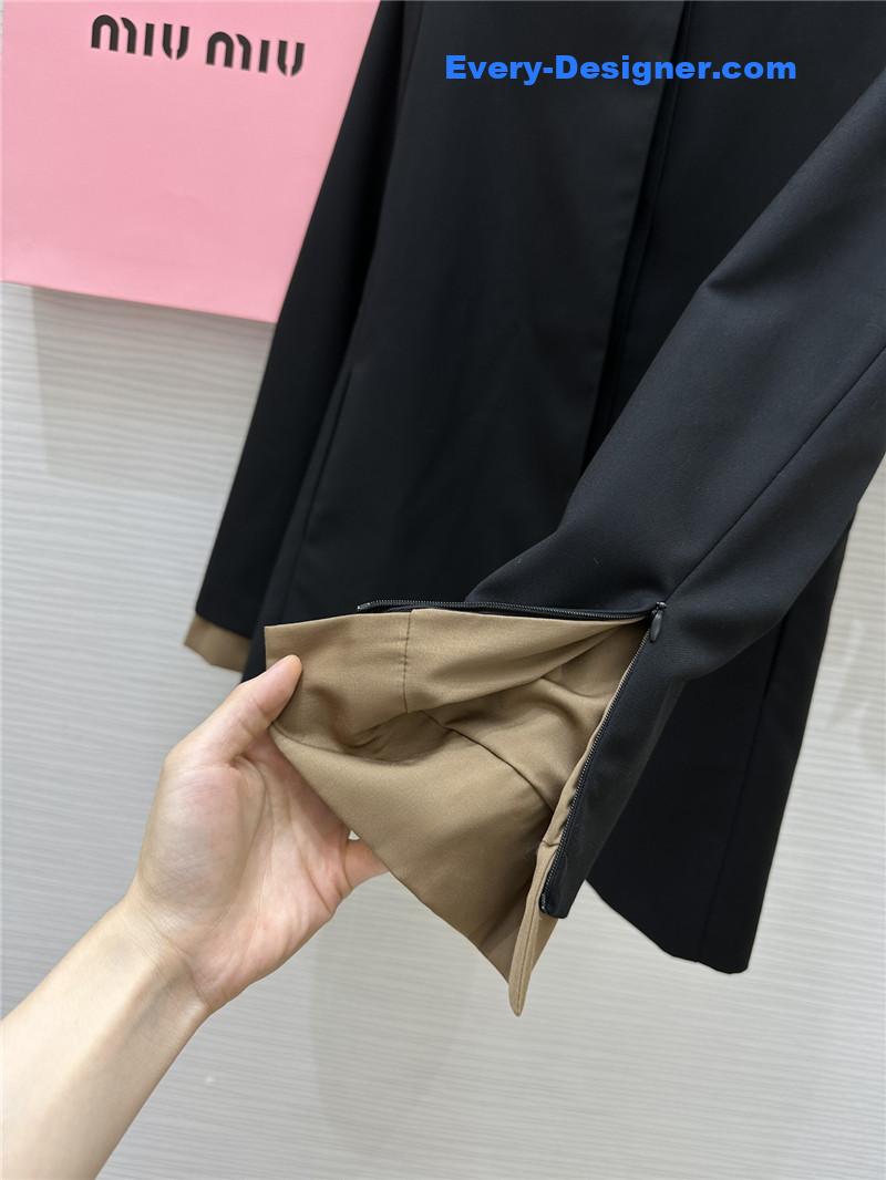 M1um1u colorblock cuffs dress replica designer clothes