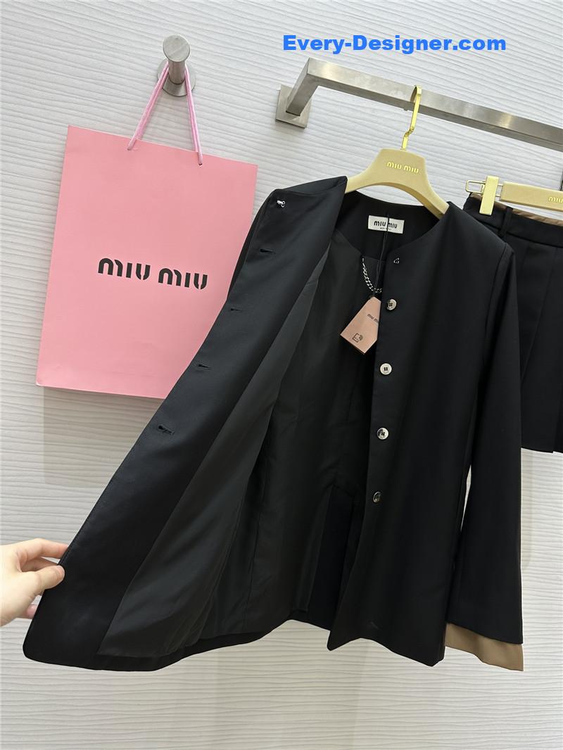 M1um1u colorblock cuffs dress replica designer clothes