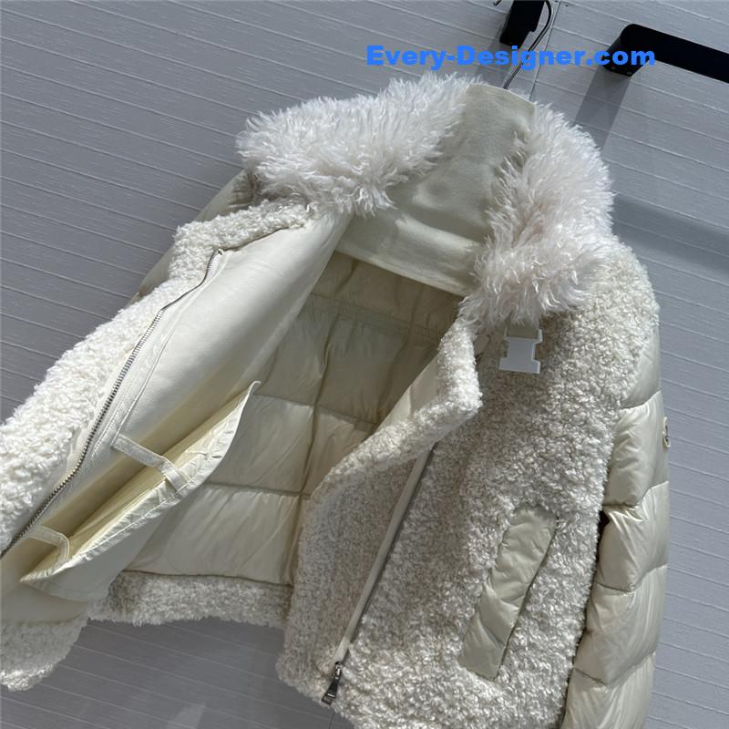 Moncler wool motorcycle down jacket replica clothes