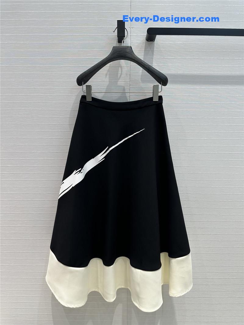 Va1e*ntin0 colorblock graffiti skirt replica d&g clothing
