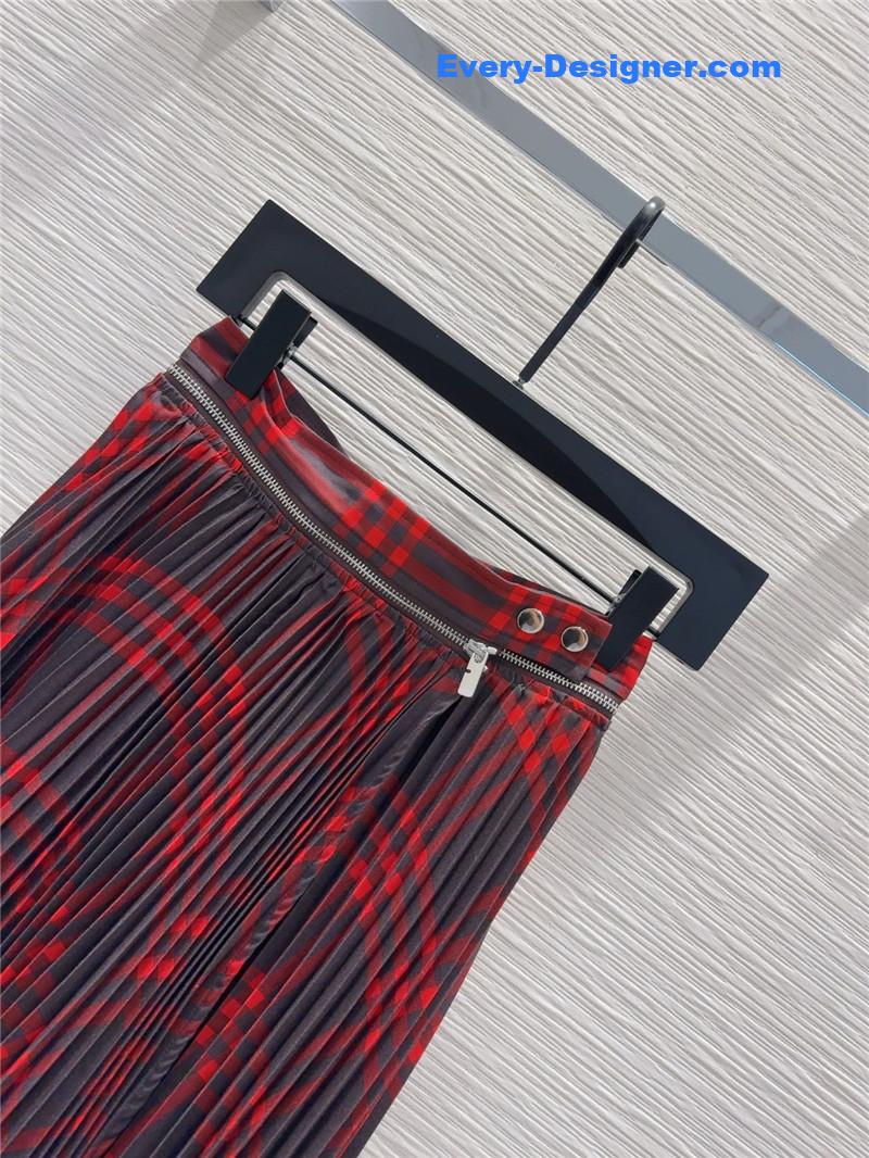 Bv*b*rry colorblock plaid maxi skirt cheap replica designer clothes