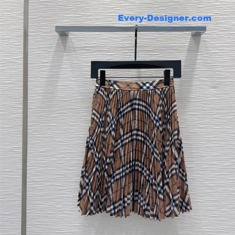Bv*b*rry colorblock plaid skirt replica d&g clothing