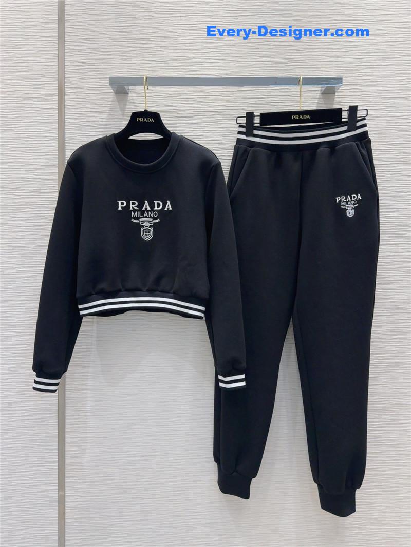 Pra*a crew neck sweatshirt suit replica d&g clothing