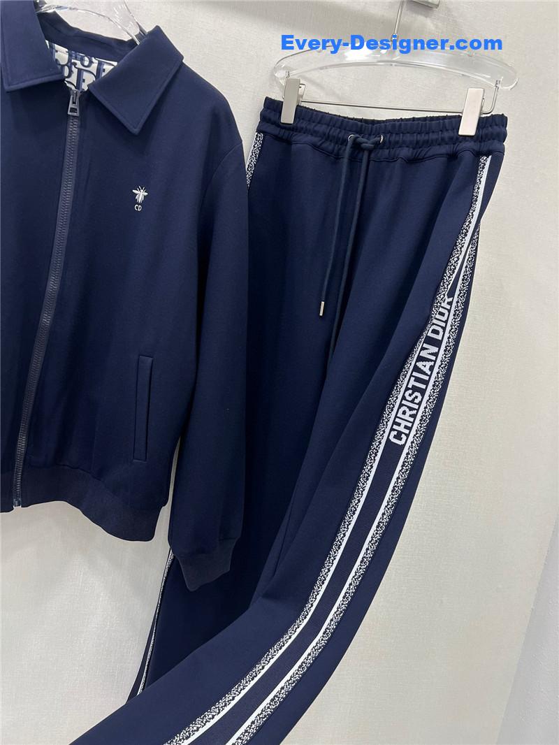 D10r hooded zipper jacket + wide-leg trousers set replica clothes