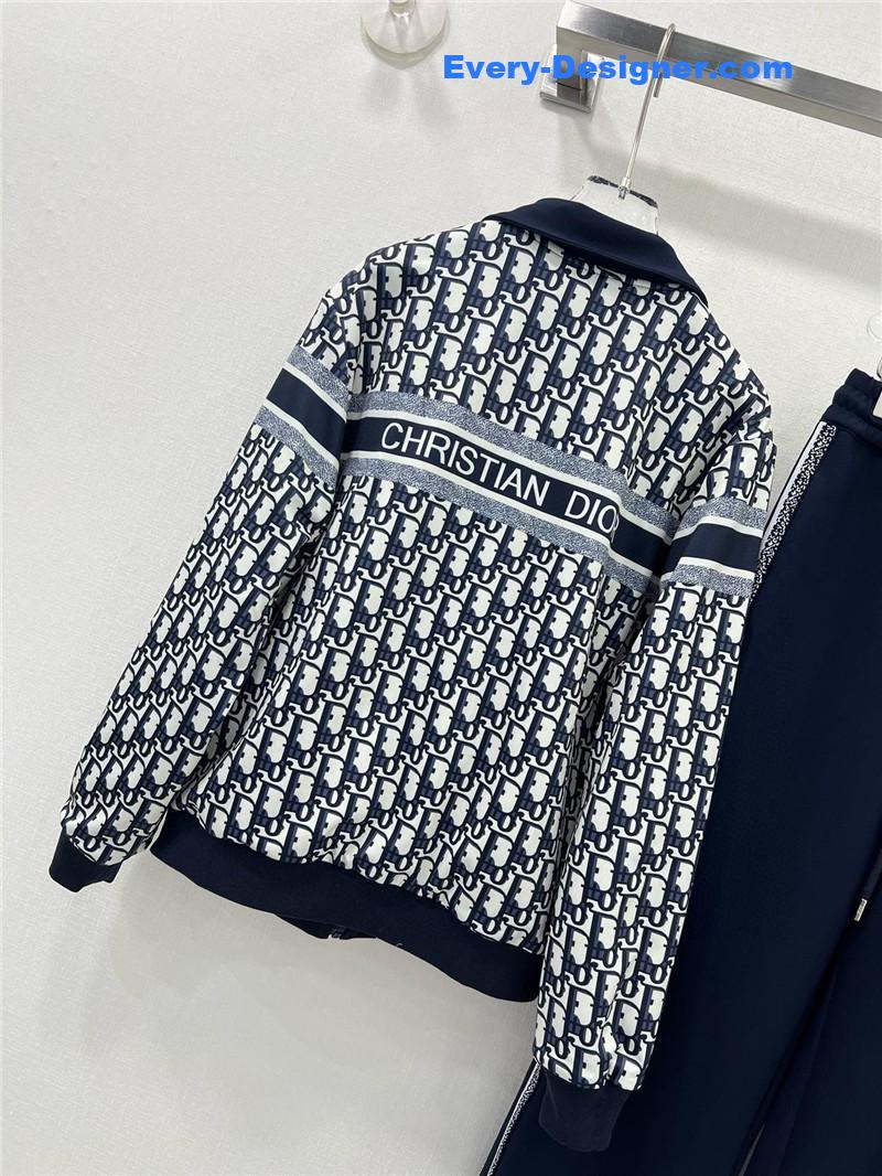 D10r hooded zipper jacket + wide-leg trousers set replica clothes