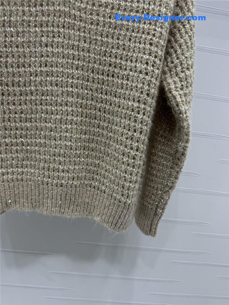 BC sequined V-neck long-sleeved sweater replica clothes