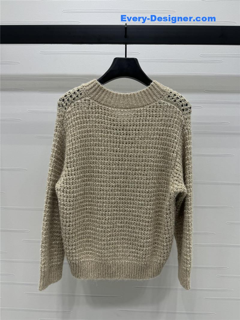 BC sequined V-neck long-sleeved sweater replica clothes