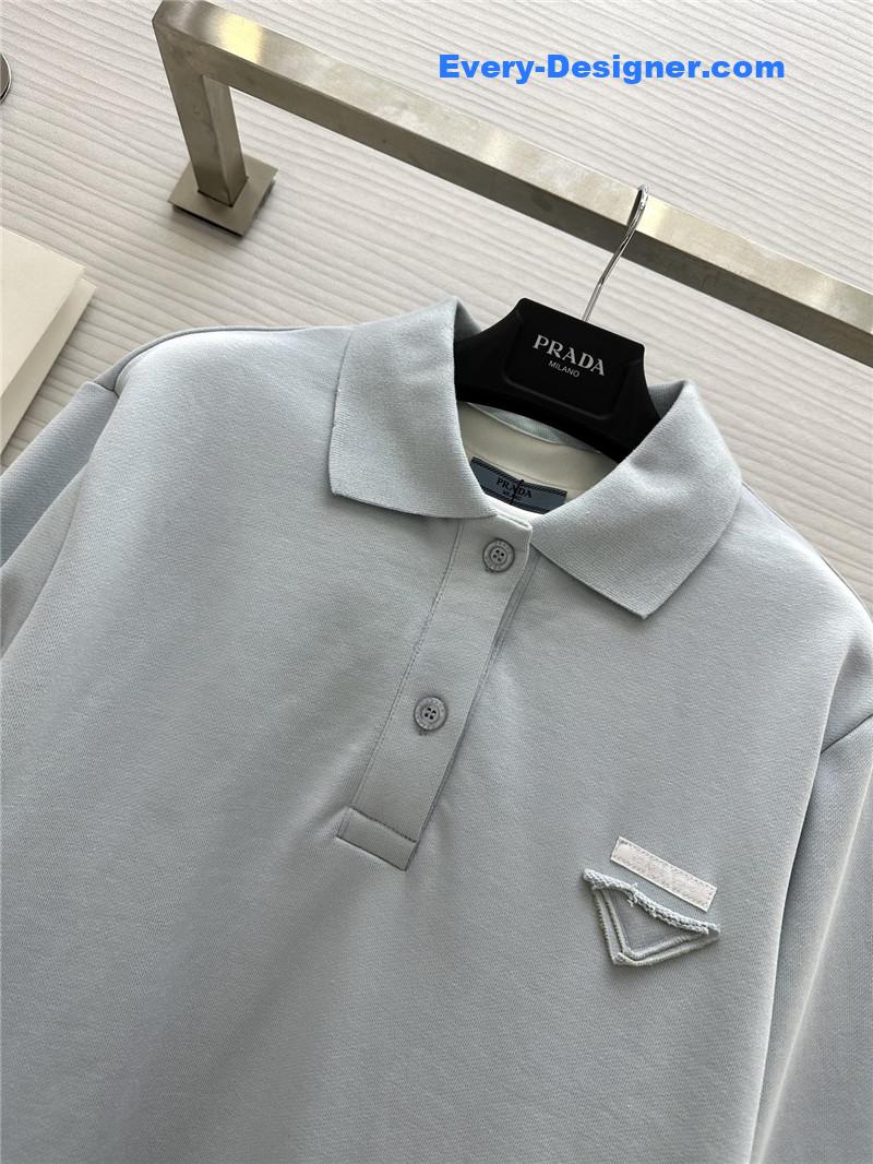 Pra*a polo long sleeve dress replica clothing sites