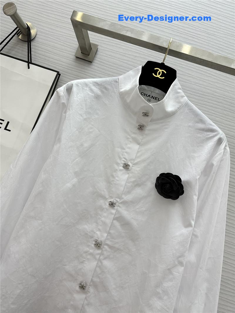 Ch**el jacquard stand collar shirt replica d&g clothing
