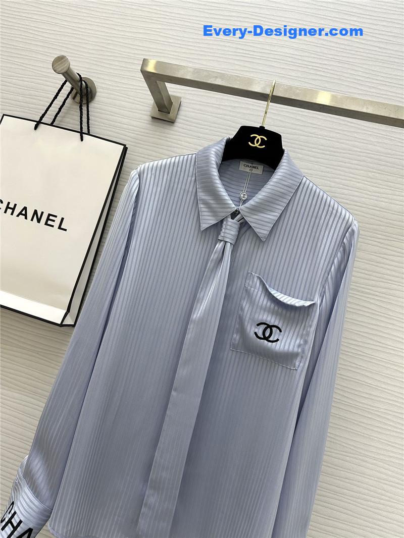 Ch**el embroidered ribbon shirt replica d&g clothing