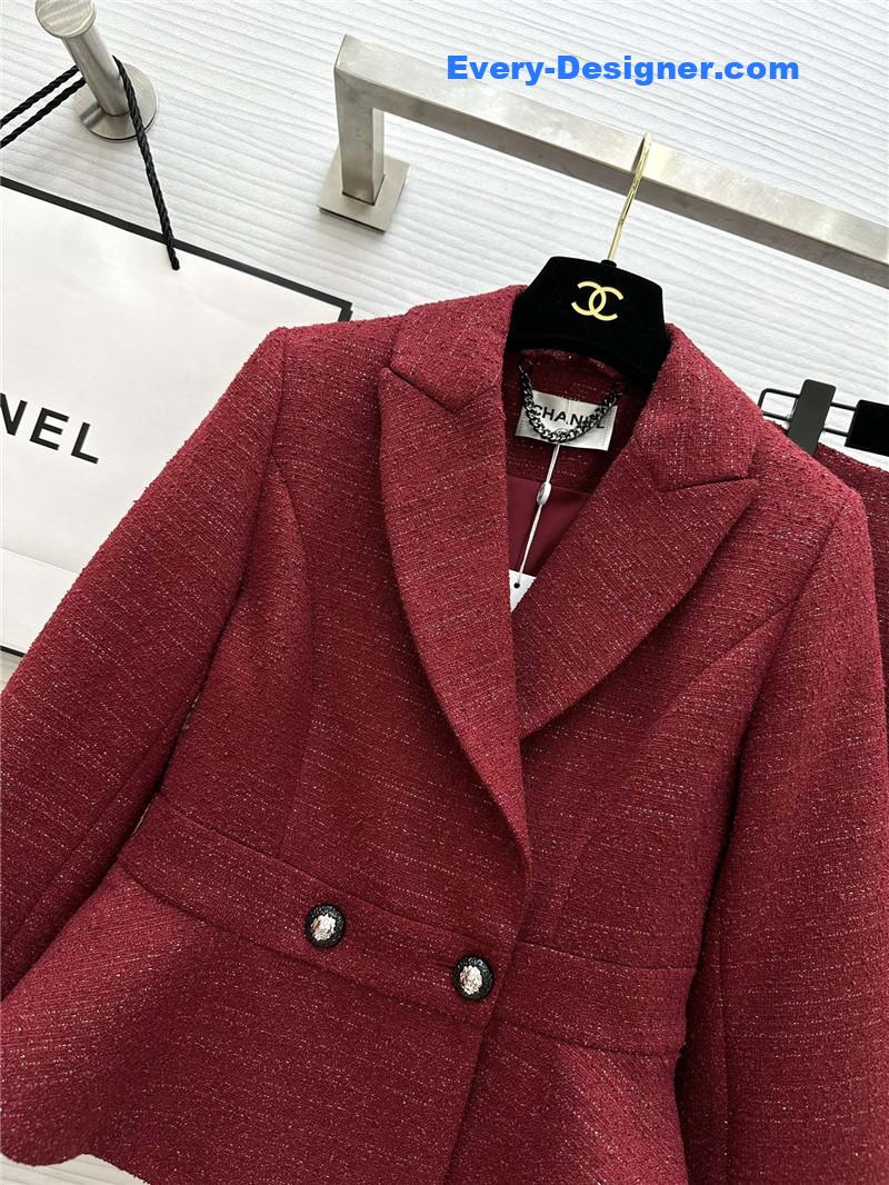 Ch**el soft tweed suit replica designer clothing websites