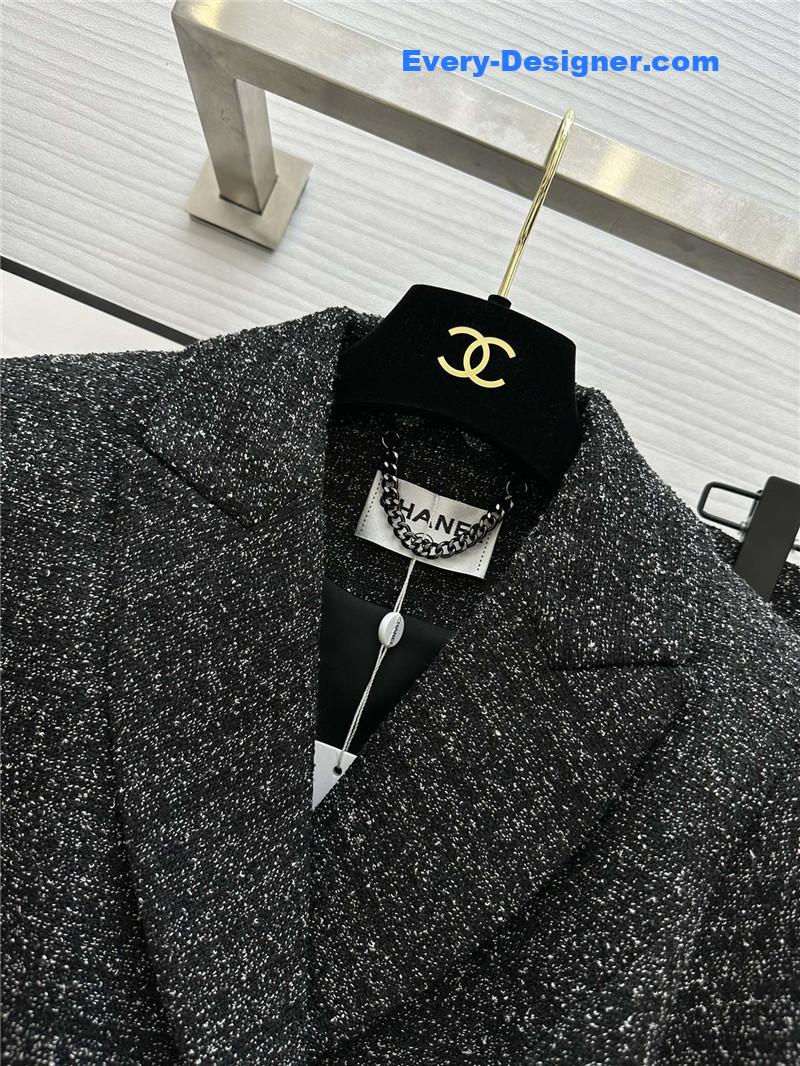 Ch**el soft tweed suit replica designer clothing websites