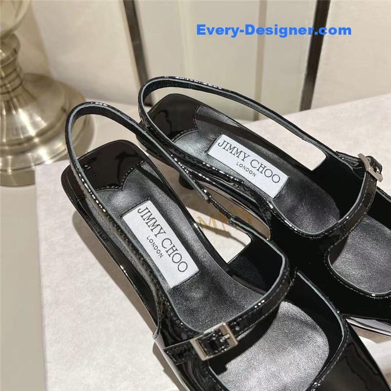 J1m*y Ch00 didi 45 black patent pointed pumps