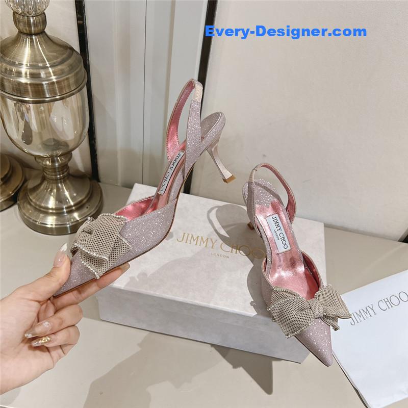 J1m*y Ch00 brook sb 50 rose mix glitter fabric shoes