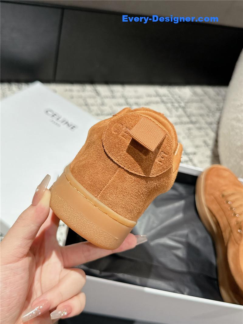 Ce1i*e brown suede huntington low lace-up sneakers