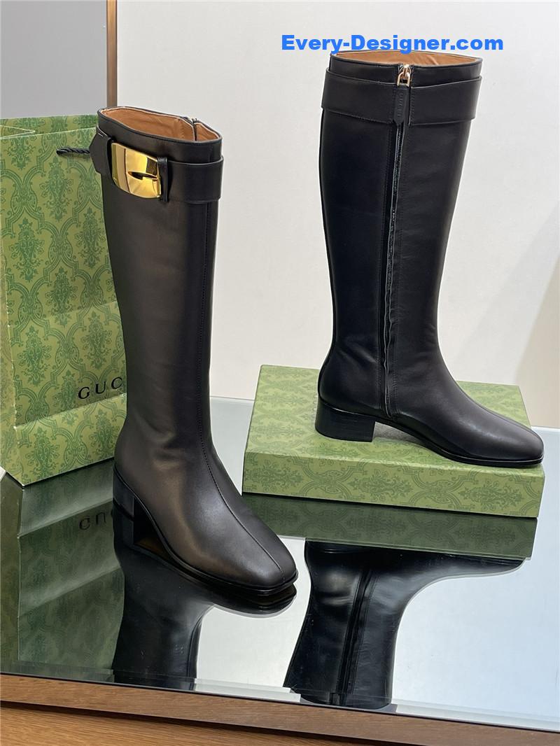 Gvc*1 retro g 35mm leather keen high boots