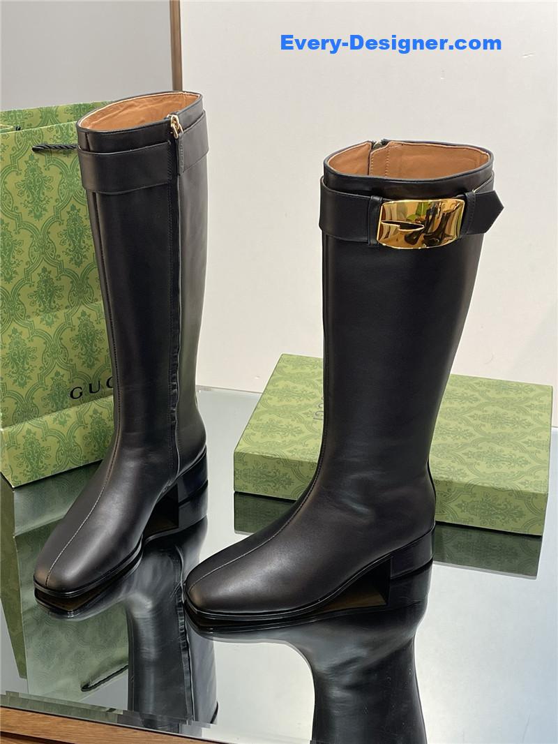 Gvc*1 retro g 35mm leather keen high boots