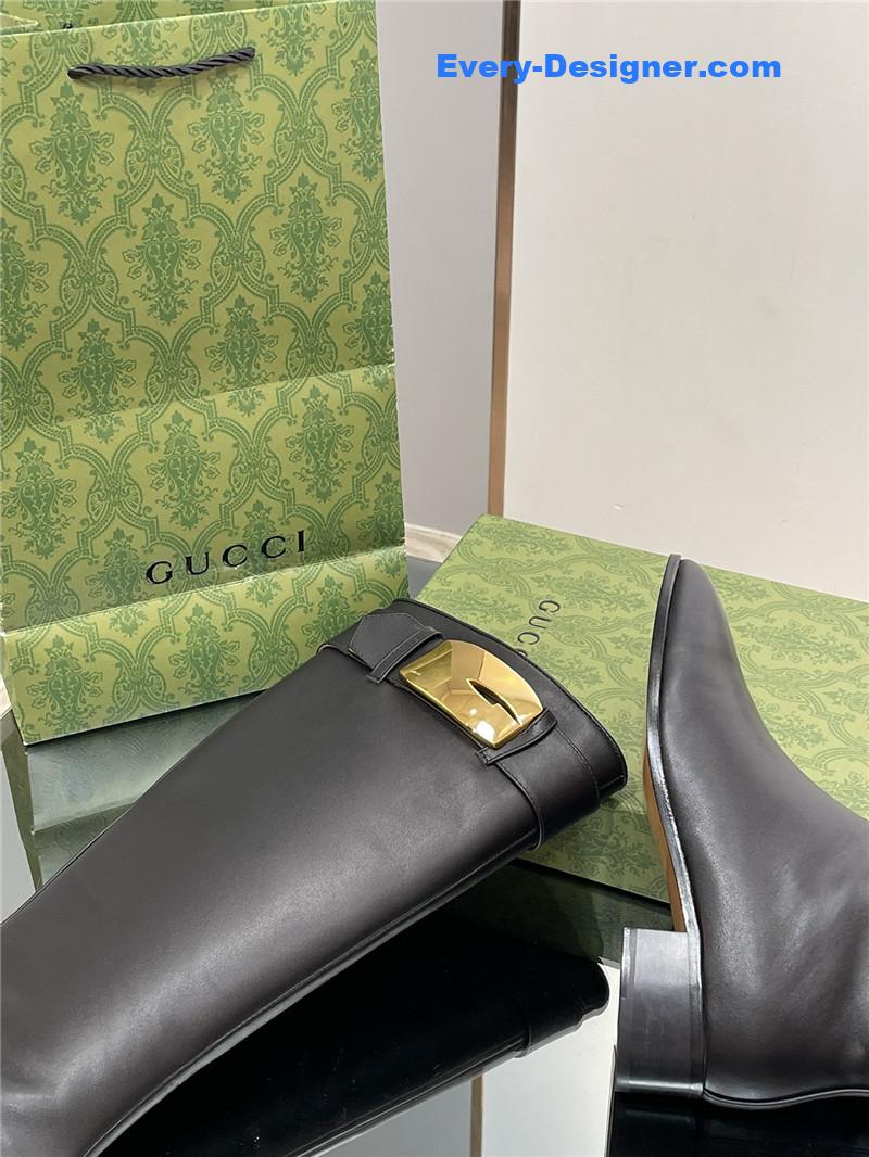 Gvc*1 retro g 35mm leather keen high boots