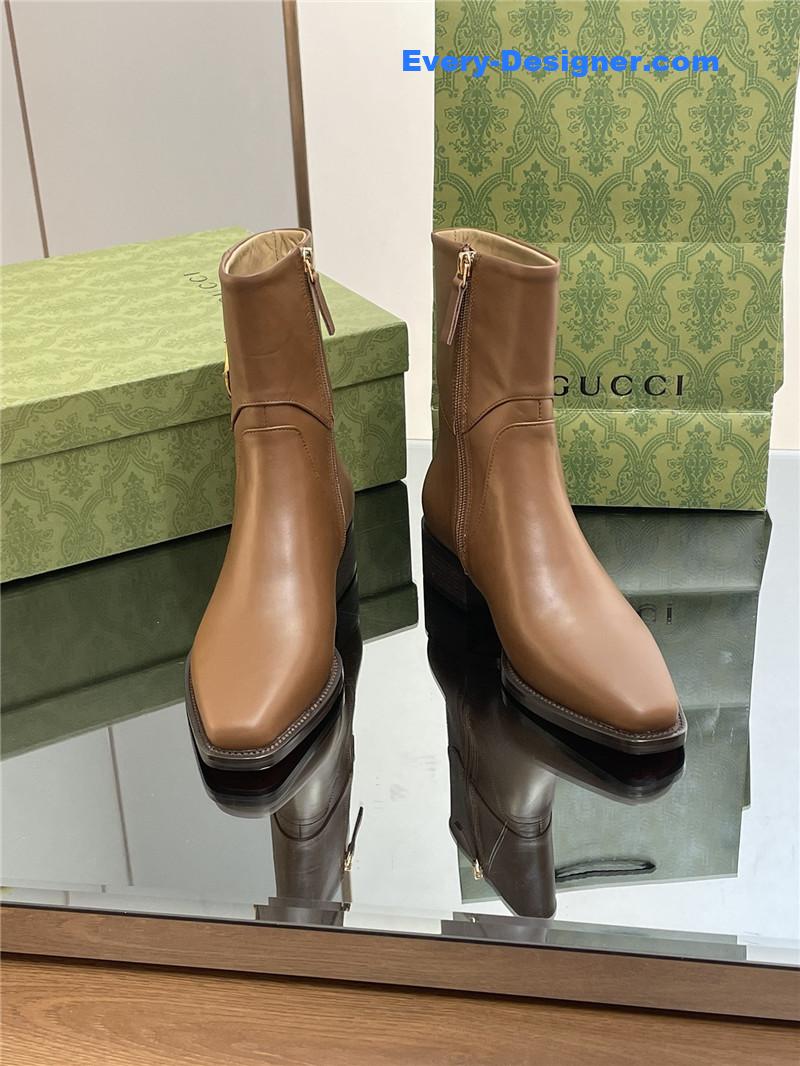 Gvc*1 horsebit-detail 45mm leather ankle boot