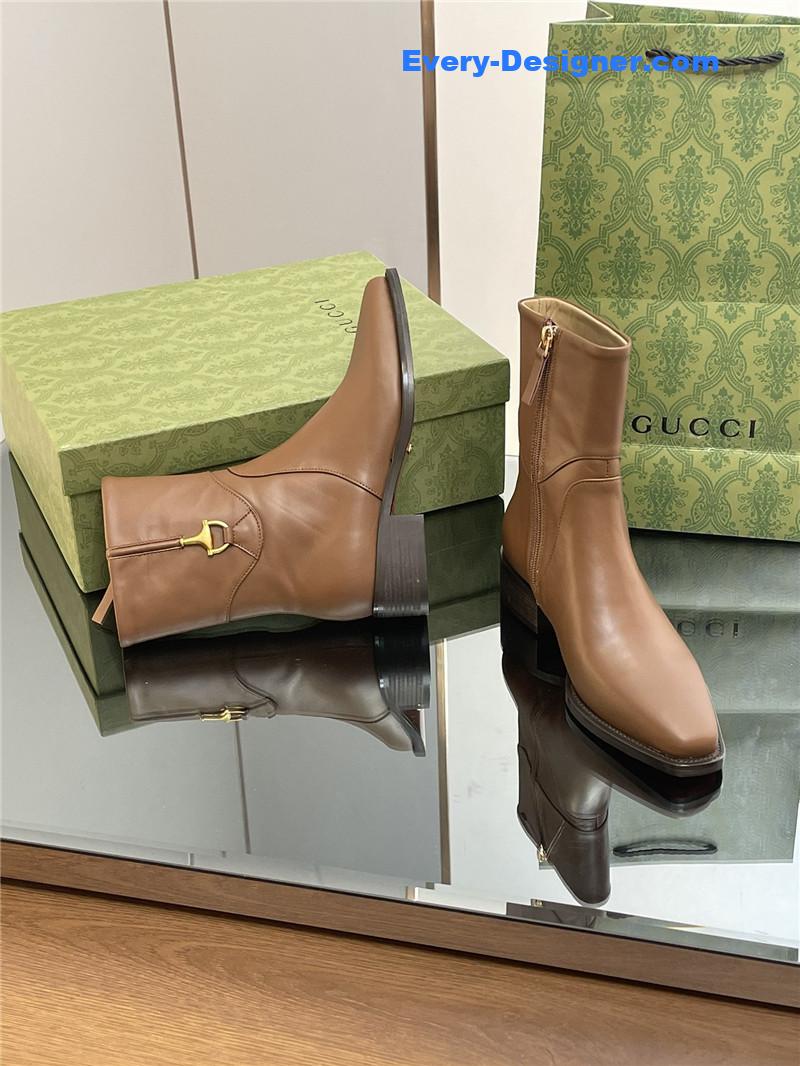 Gvc*1 horsebit-detail 45mm leather ankle boot