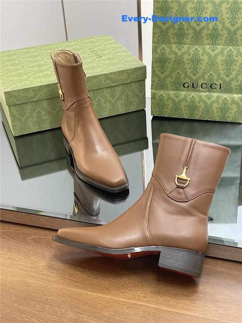 Gvc*1 horsebit-detail 45mm leather ankle boot