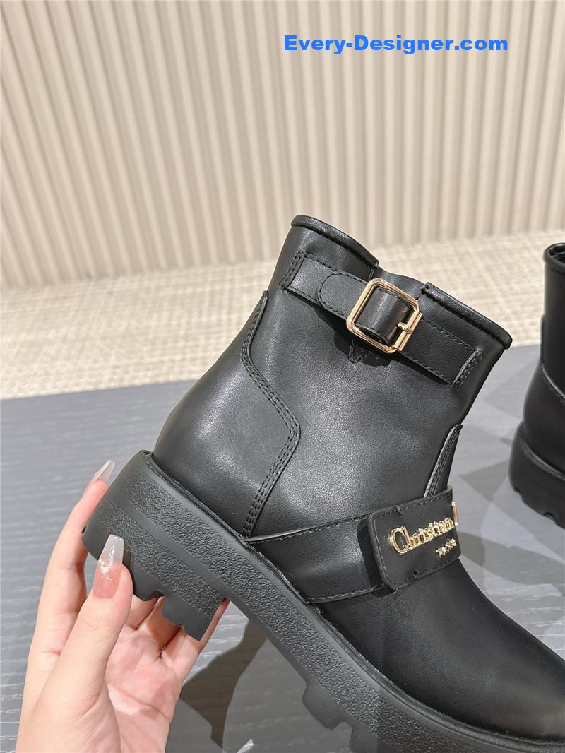 D10r d-quest black calfskin ankle boot