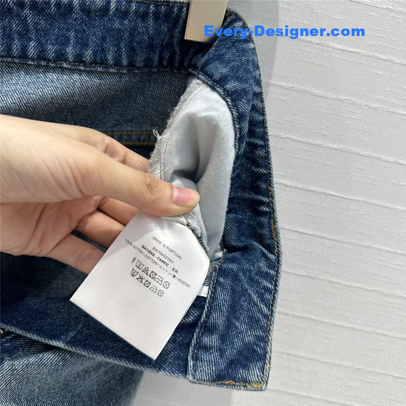 Givenchy metal chain buckle denim micro -trousers replica clothers