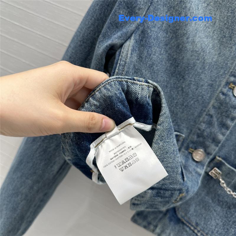 Givenchy metal chain buckle denim jacket replica clothing