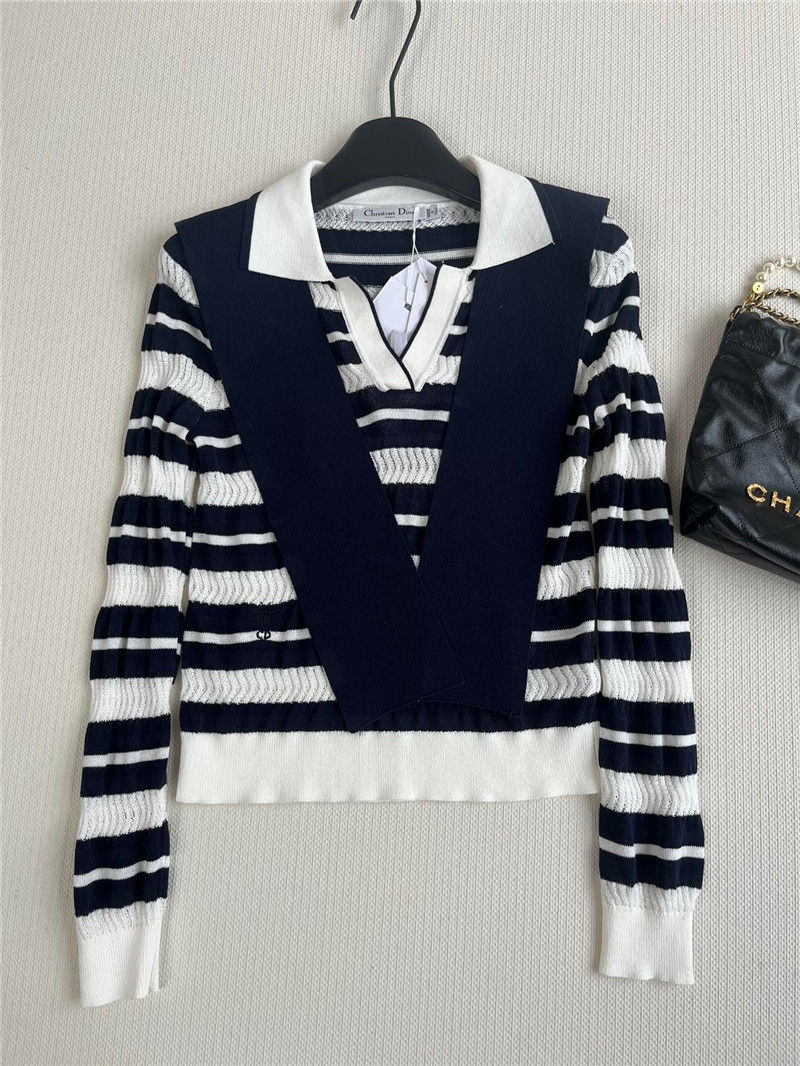 D10r navy collar knitted long sleeve replicas clothes