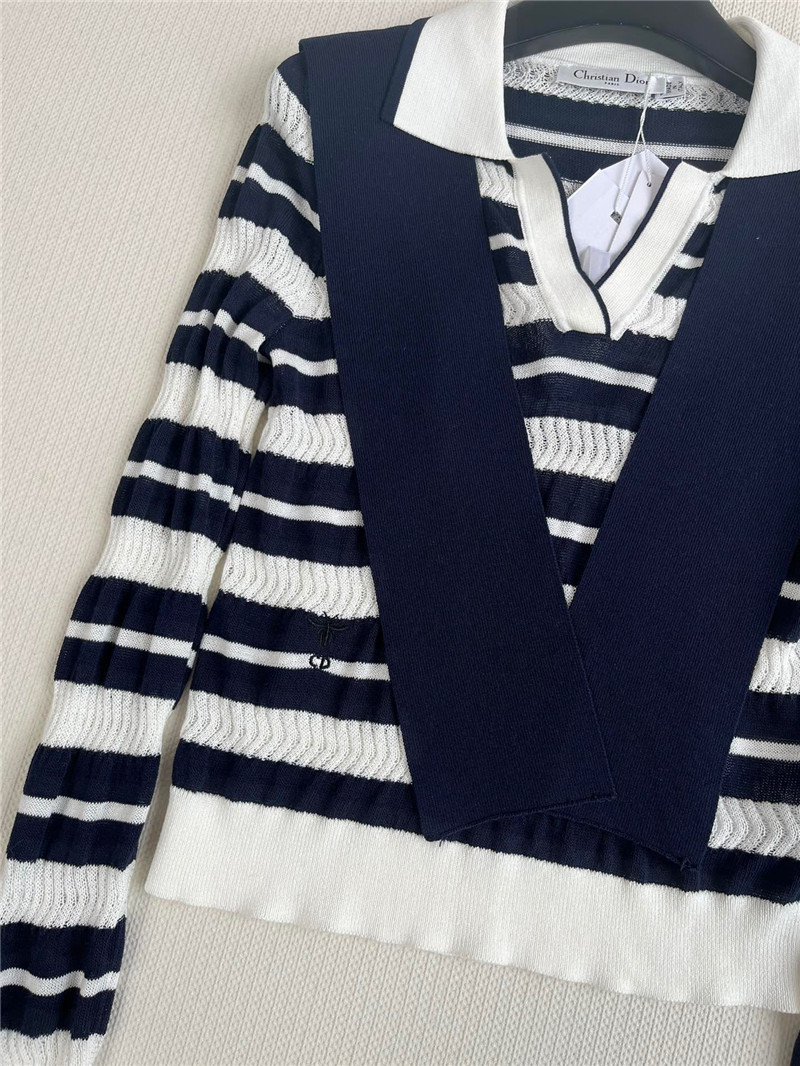 D10r navy collar knitted long sleeve replicas clothes
