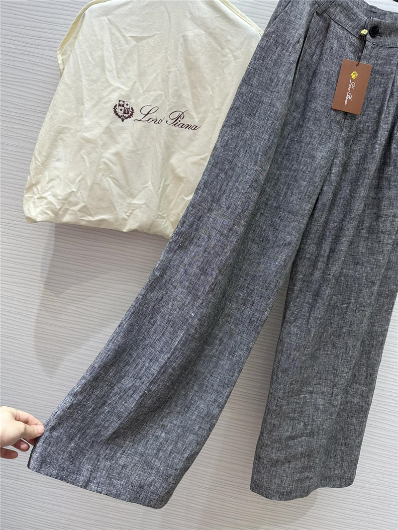 L0r0 P1ana linen wide-leg trousers replica clothing sites