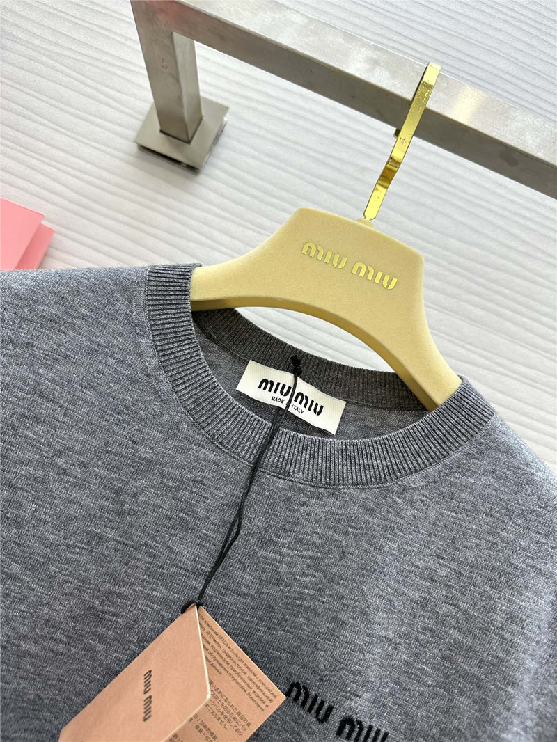 M1um1u knitted long-sleeved top replica clothing sites