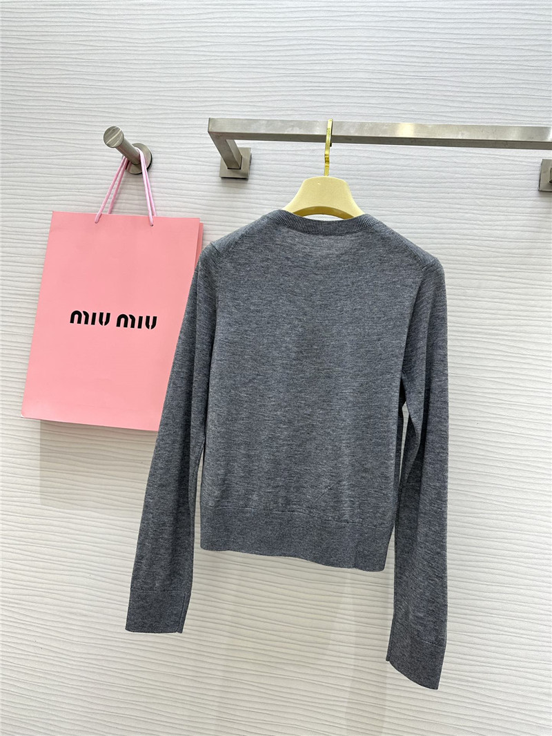 M1um1u knitted long-sleeved top replica clothing sites