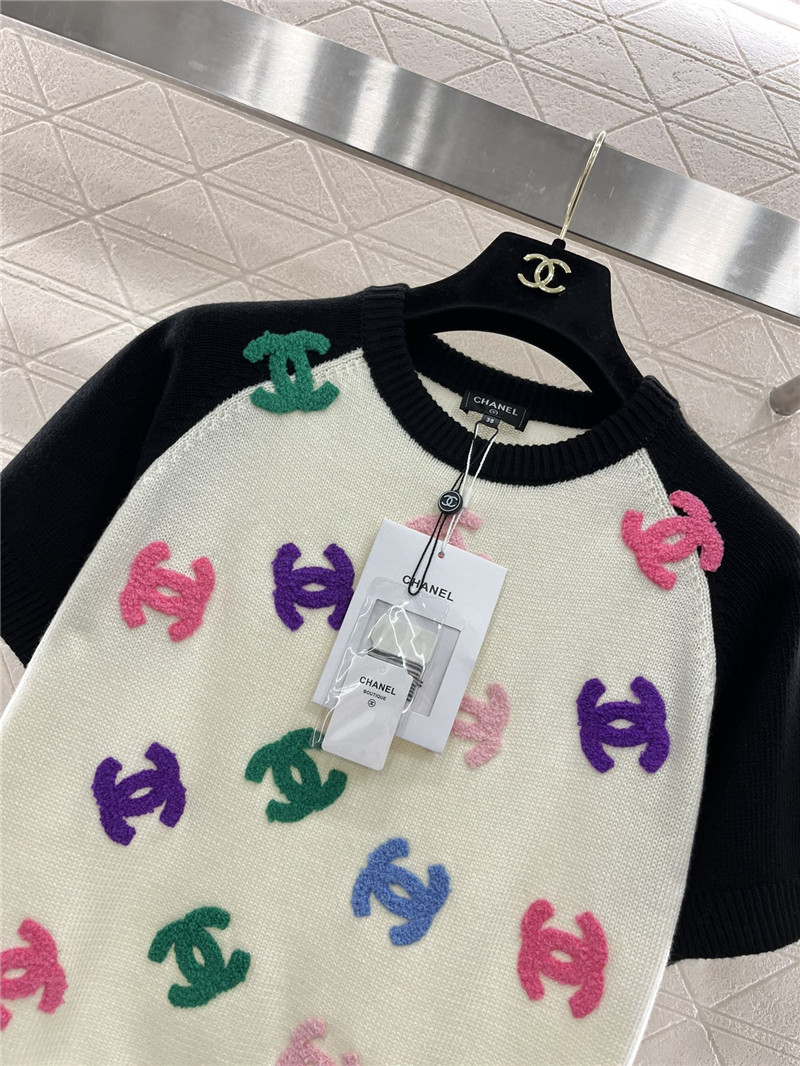 Ch**el knitted short-sleeved sweater replica clothing sites