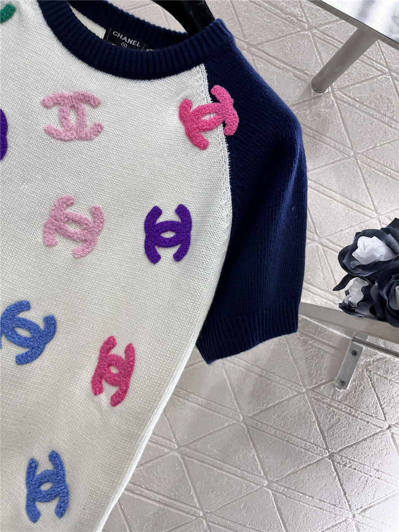 Ch**el knitted short-sleeved sweater replica clothing sites