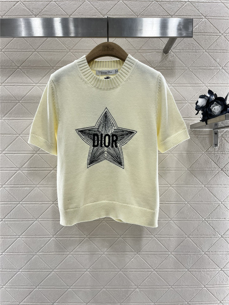 D10r D10ralps short-sleeved wool top ivory