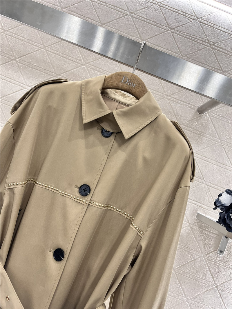 D10r ironed rivet belt trench coat replicas clothes