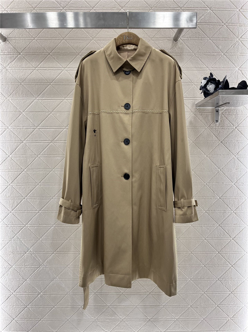 D10r ironed rivet belt trench coat replicas clothes